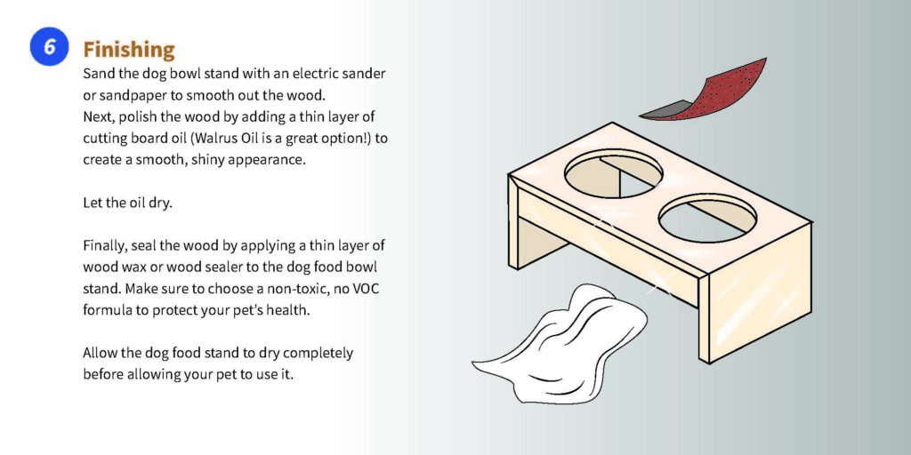 Step 6: Finishing for DIY dog food stand