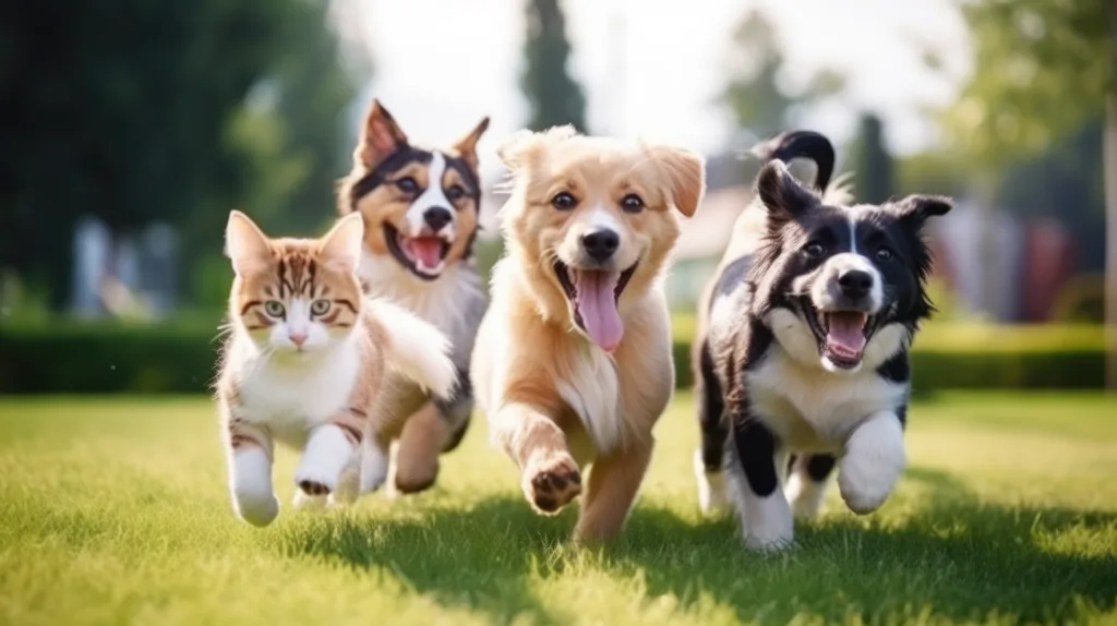 cute pets running