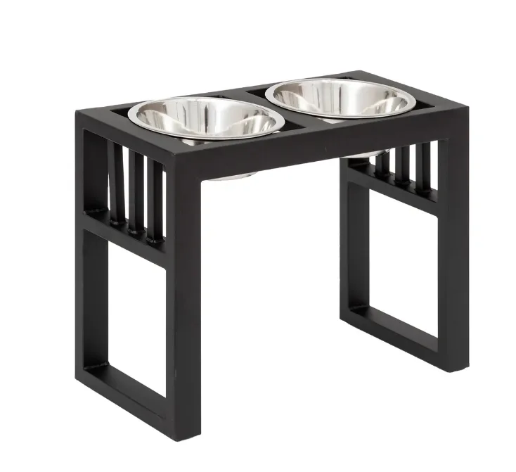 Elevated Dog Food Bowls for Large Dogs - Libro Double