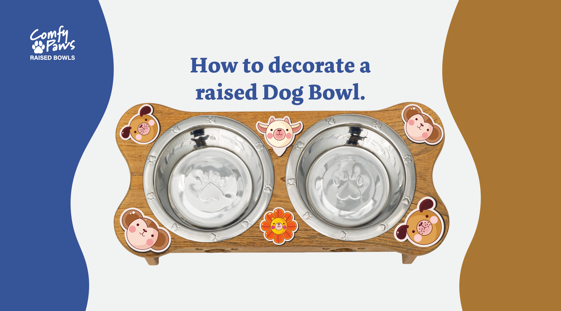 how to decorate a raised dog bowl