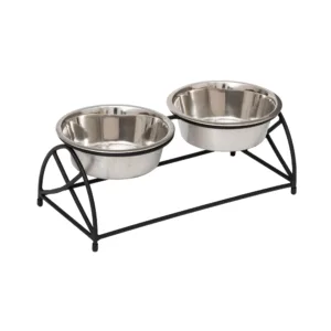 Raised Dog Feeder - Butterfly Double Feeder (Black)